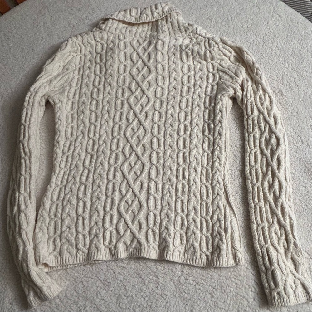Talbots Ivory Cable Knit Sweater - Picture 9 of 11